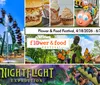 The image promotes Dollywoods Flower  Food Festival scheduled from April 18 to June 7 2026 featuring amusement rides delicious food and colorful flower displays
