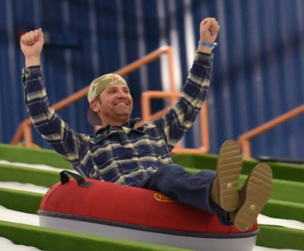 Fun at Pigeon Forge Snow Indoor Snow Tubing