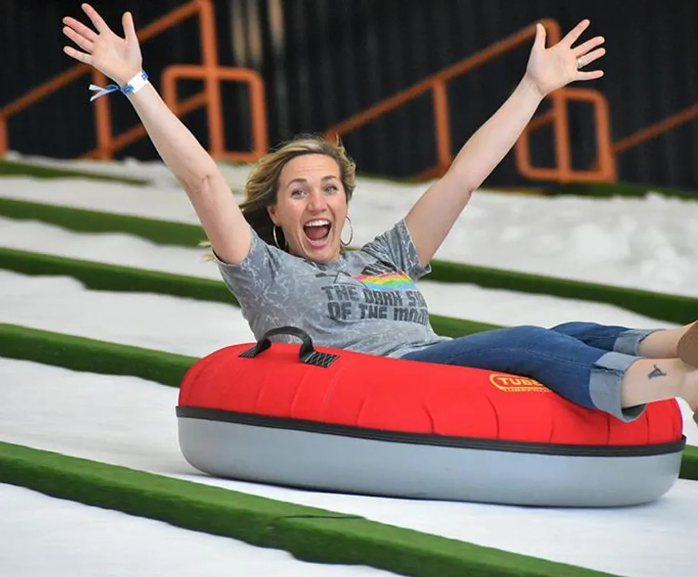Excitement at Pigeon Forge Snow Indoor Snow Tubing