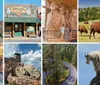 Tourists are gathered at an observation area to view the Mount Rushmore National Memorial which features the carved faces of four US presidents