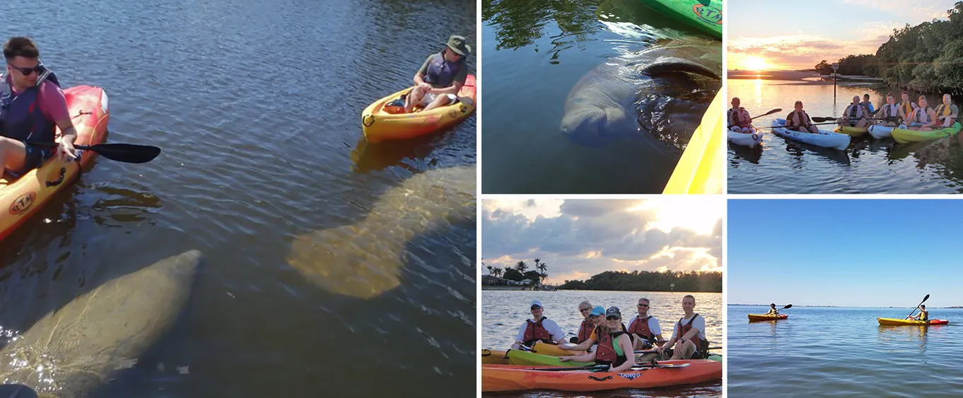 Guided Kayak Sunset Tour in Pelican Bay at Fort Myers Beach