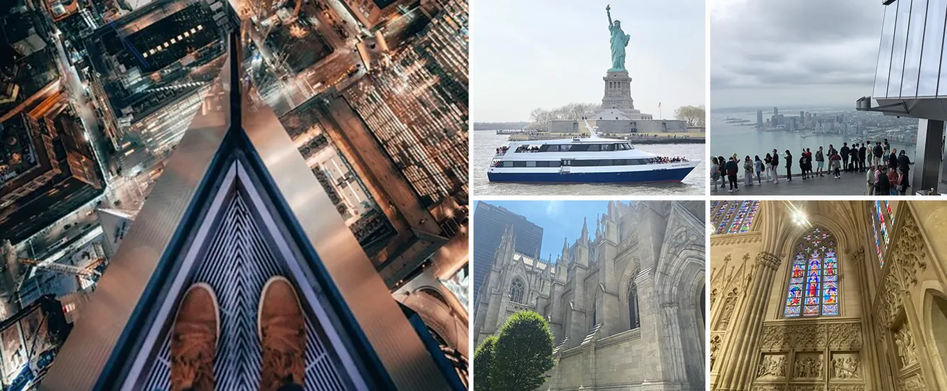 NYC Combo: The Edge Observation Deck, St Patrick's Cathedral and 60 Min Cruise