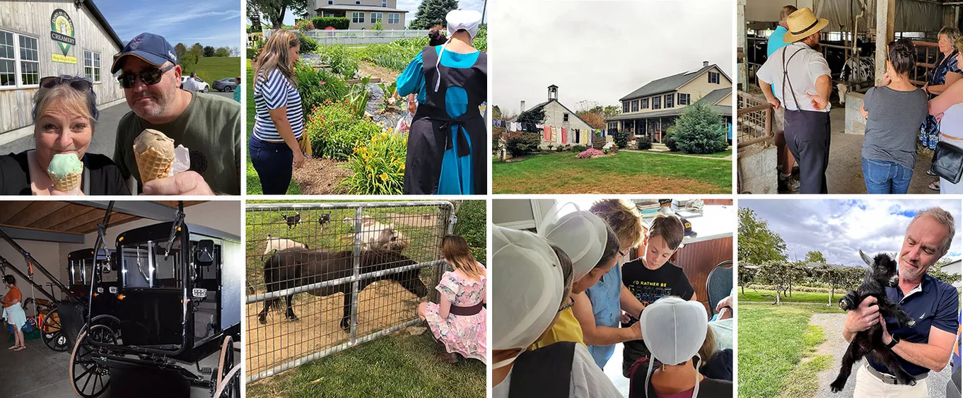 Private Amish Home & Farmlands Tour with Narration, Amish Dairy Farm Tour, Creamery Tasting, Amish Shops & More