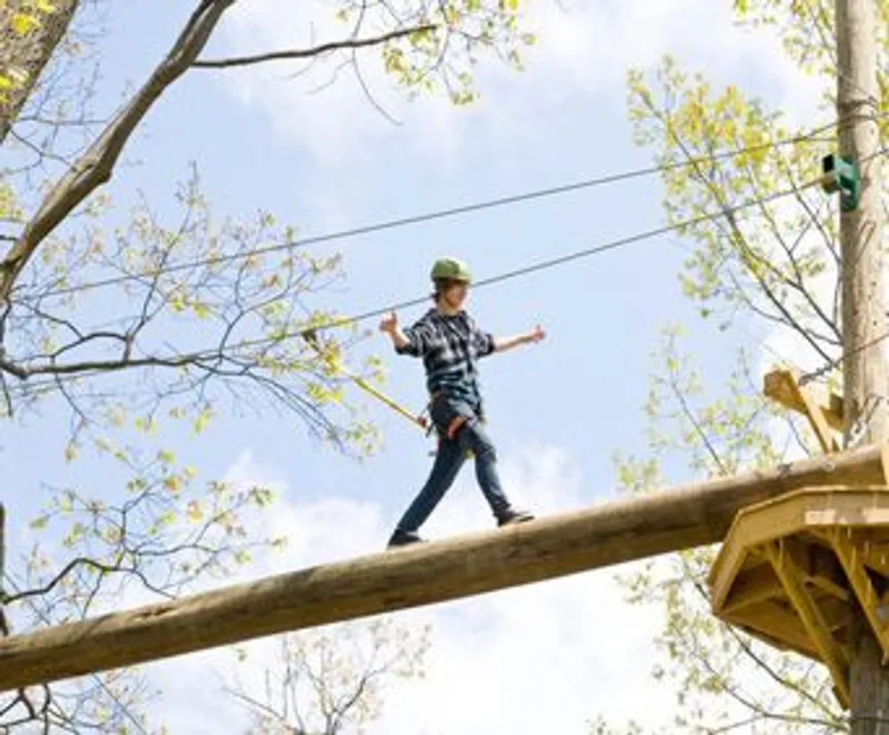 Lancaster Zipline at Refreshing Mountain Camp rope ladder