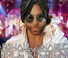 The image shows a promotional poster for the Marshall Charloff Purple Xperience featuring a charismatic performer in the foreground dressed reminiscent of Prince with a concert scene in the background