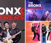 The image shows the band The Bronx Wanderers performing energetically on stage with a Best of Las Vegas 2021 award logo displayed above them