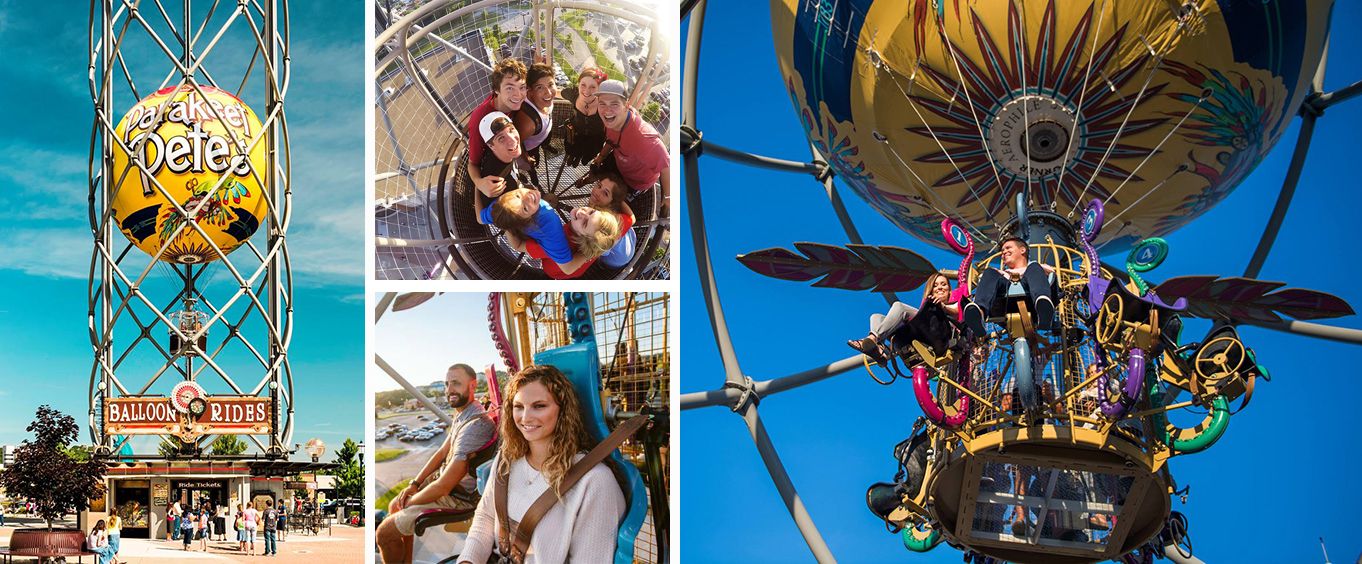 Parakeet Pete's Waterfront Balloon at Branson Landing Collage