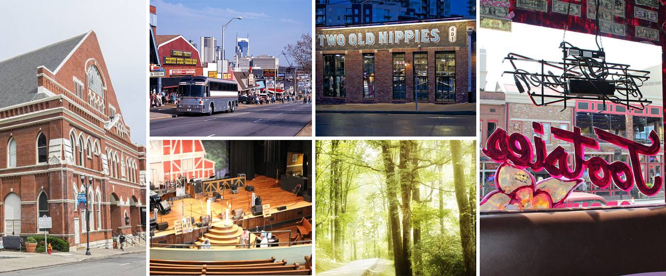 'Nashville' Tv Show Bus Tour Collage
