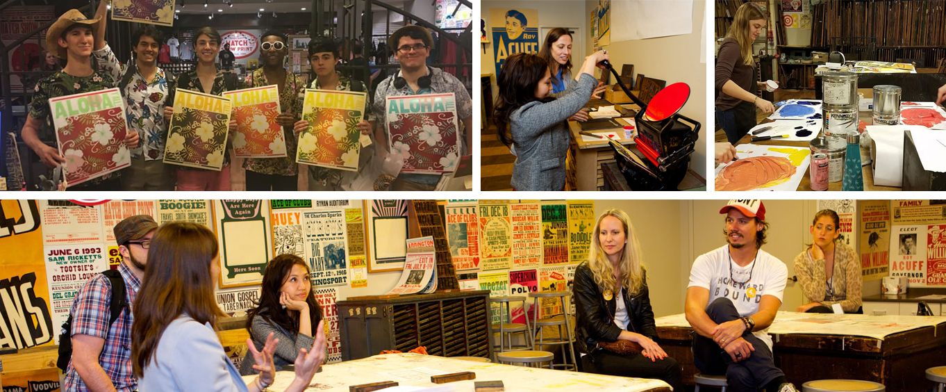 Hatch Show Print Tour Collage