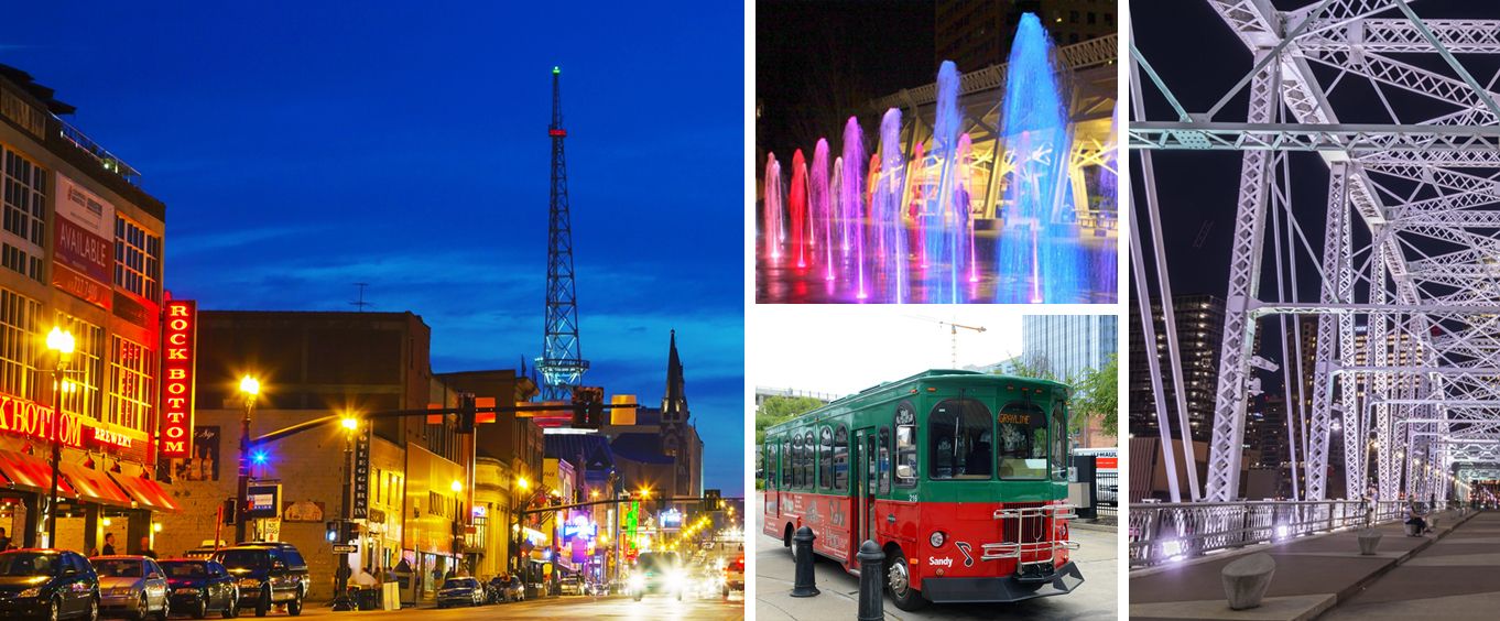 Nashville Night Trolley Tour Collage