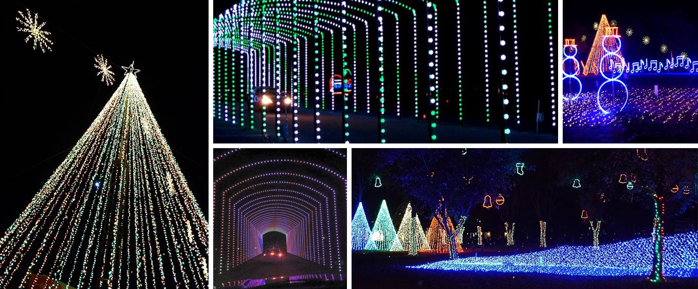 Dancing Lights of Christmas Nashville Christmas Drive Thru Collage