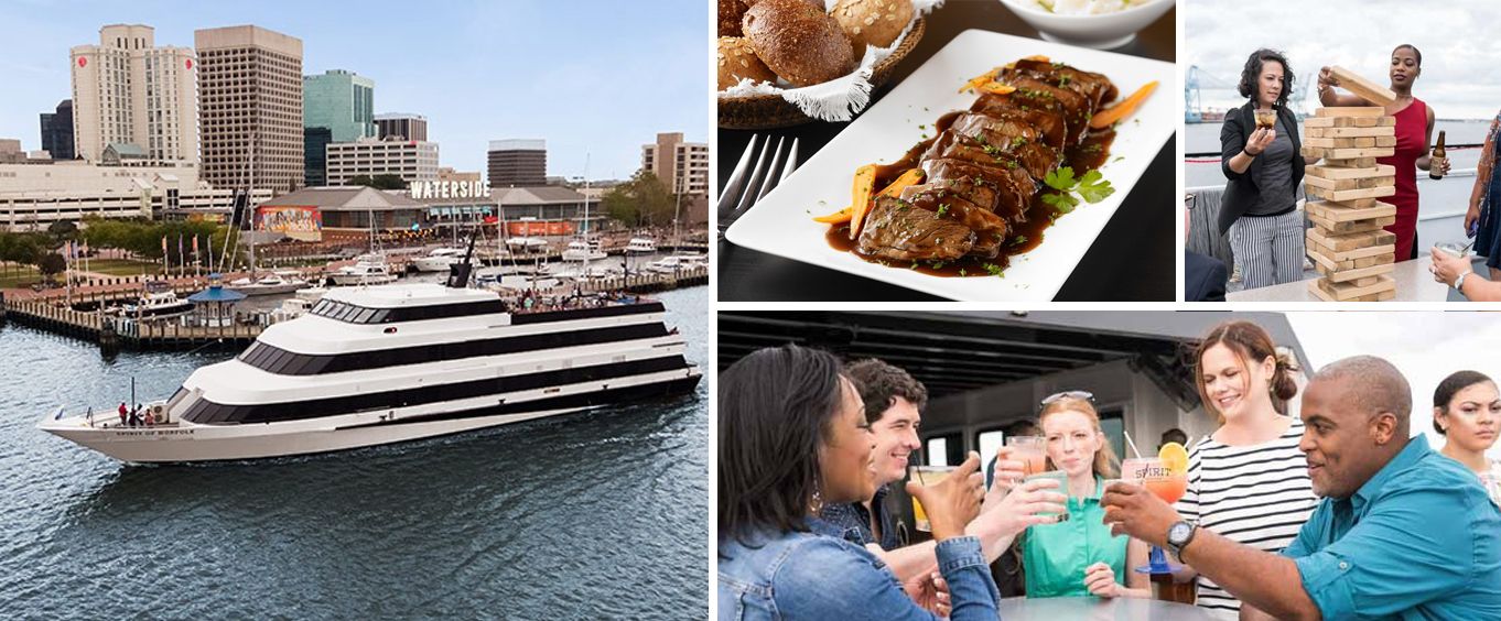 Spirit of Norfolk Brunch, Lunch, & Dinner Cruises Collage