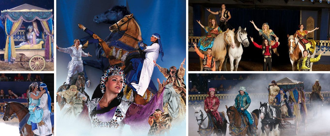 Arabian Nights Dinner Attraction Collage