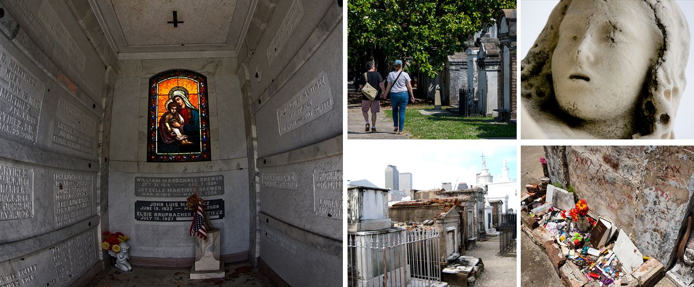 St. Louis Cemetery Walking Tour Collage