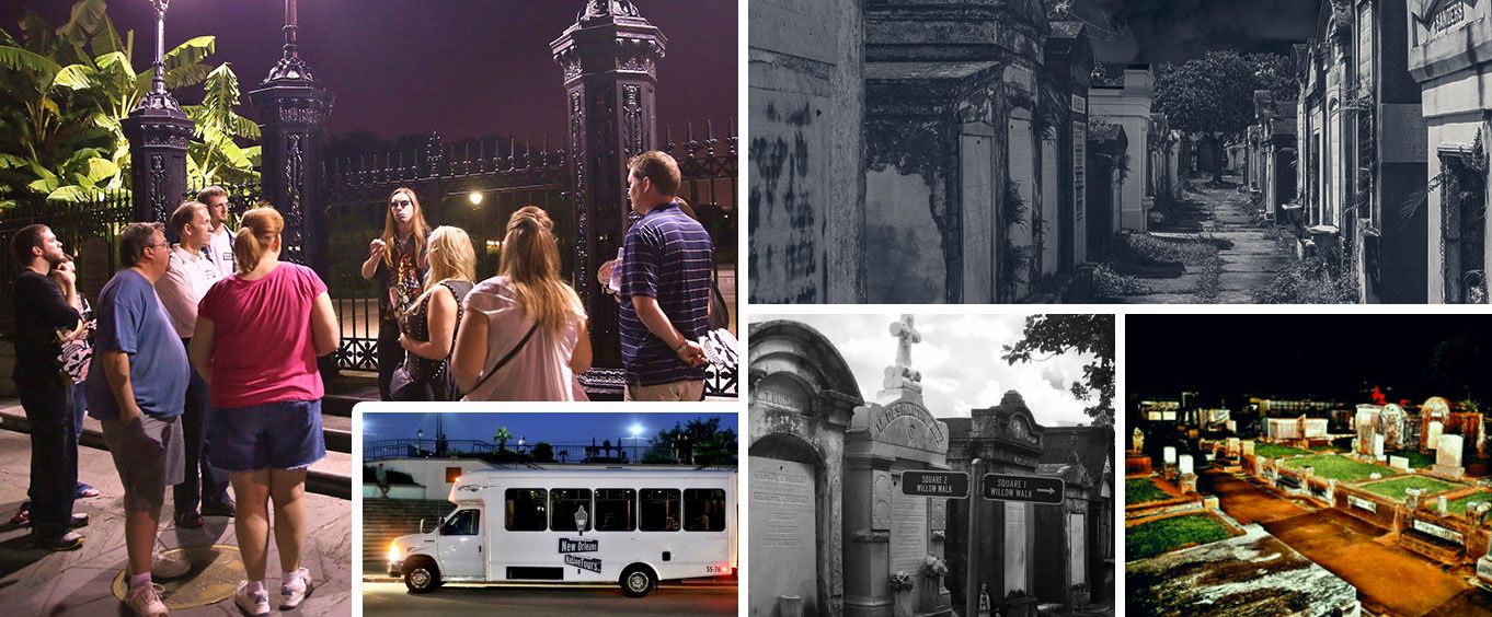 Dead Of Night Ghost & Graveyard Bus Tour Collage