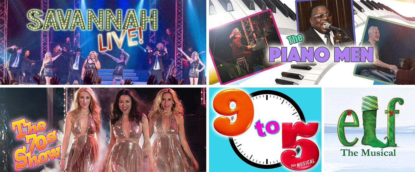Historic Savannah Theatre Musical Productions Collage