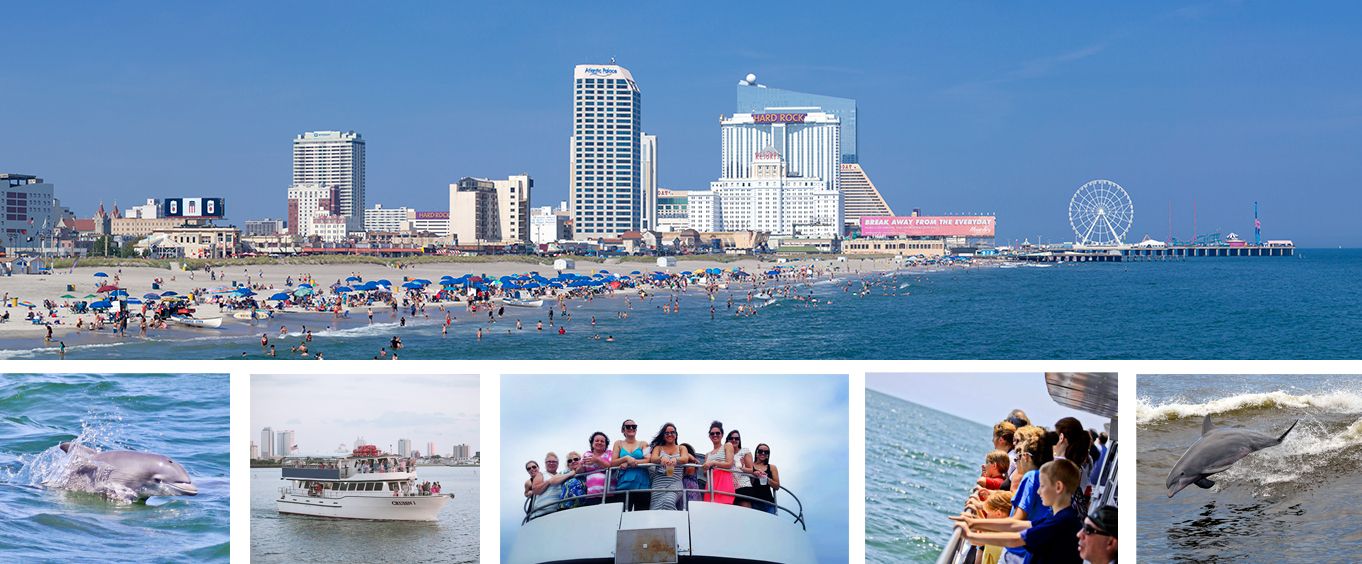 Historical Atlantic City Skyline & Boardwalk Sightseeing Cruise Collage