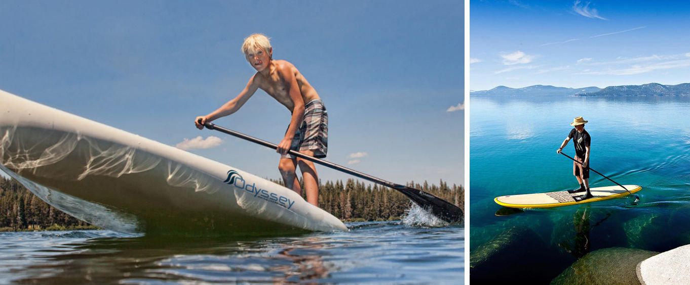 Get Up Stand Up Paddle Board Lessons on Lake Tahoe Collage