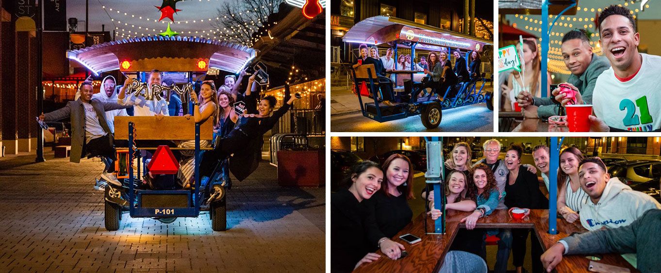 Chattanooga Southside Pedaling Bar Tour Collage