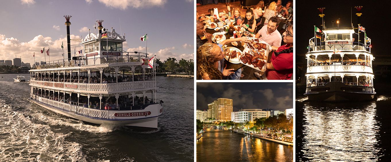 Enjoy the Jungle Queen Riverboat Fort Lauderdale Sightseeing and Dinner Cruises