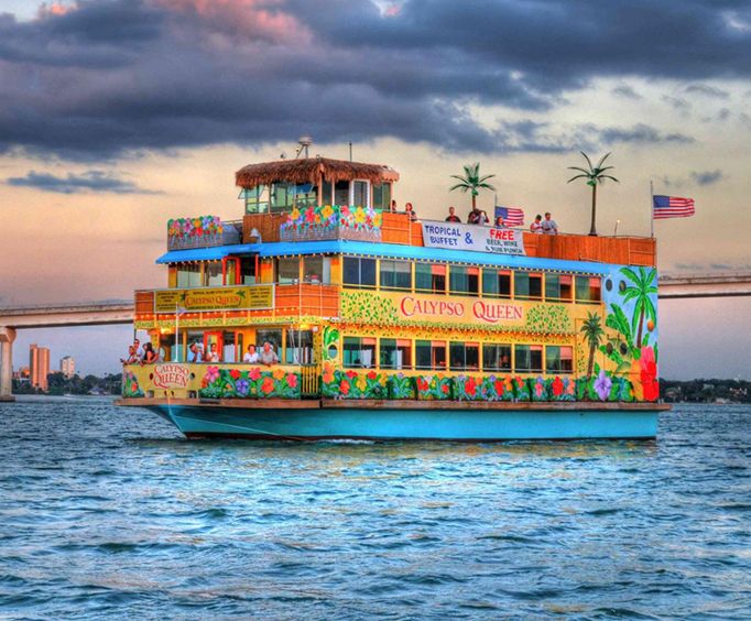 Leaping Dolphins on the Calypso Queen Sightseeing, Lunch, & Dinner Cruises Clearwater