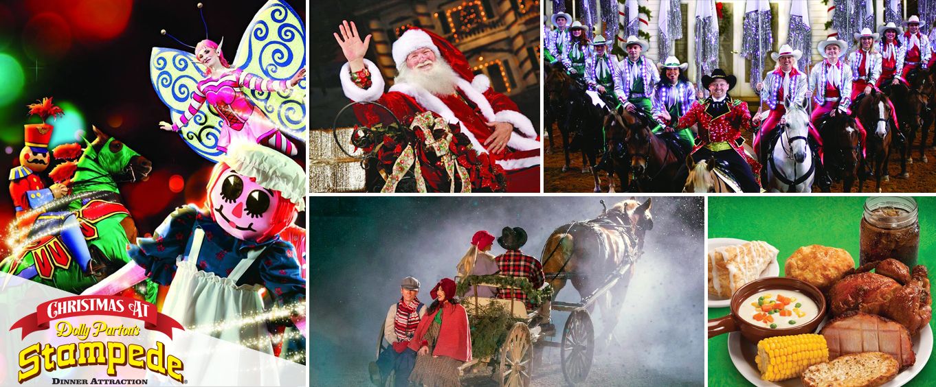Dolly Parton’s Stampede Dinner Show Pigeon Forge, TN Christmas Collage