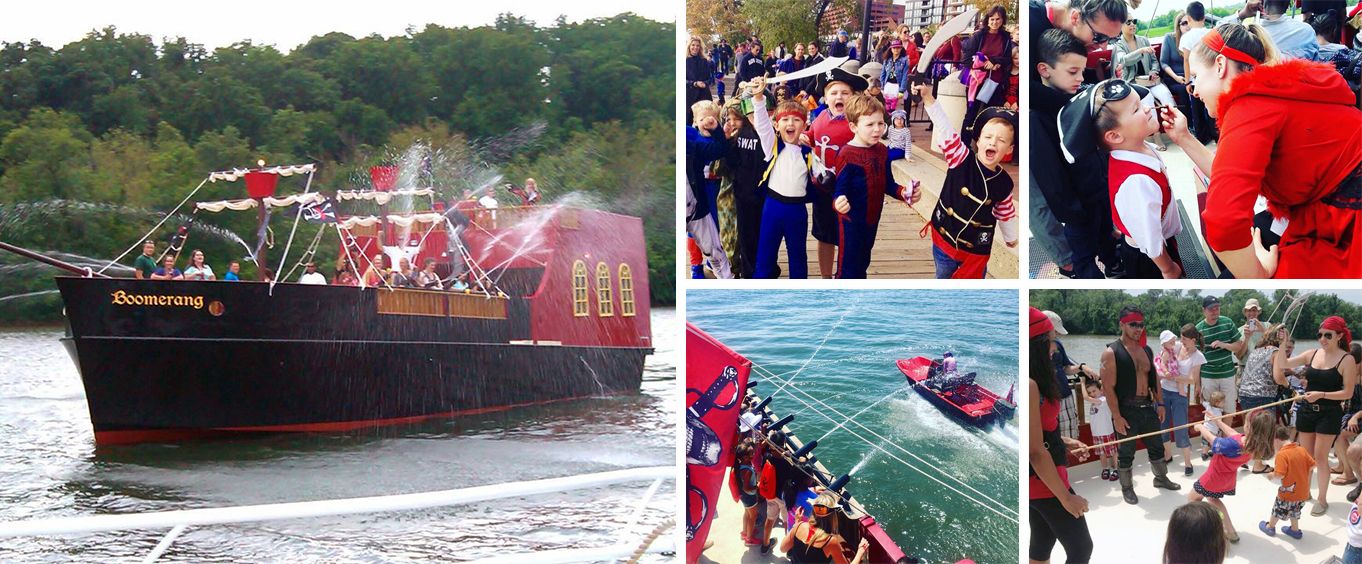 Boomerang Pirate Ship Family Fun Treasure Hunt Sightseeing Cruise Collage