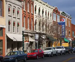 Historic Main Street in Franklin near Nashville