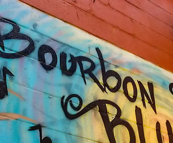 Bourbon Street Mural at Printer's Alley Mural Nashville