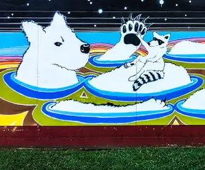 Yazoo Brewery Polar Bears Mural Nashville